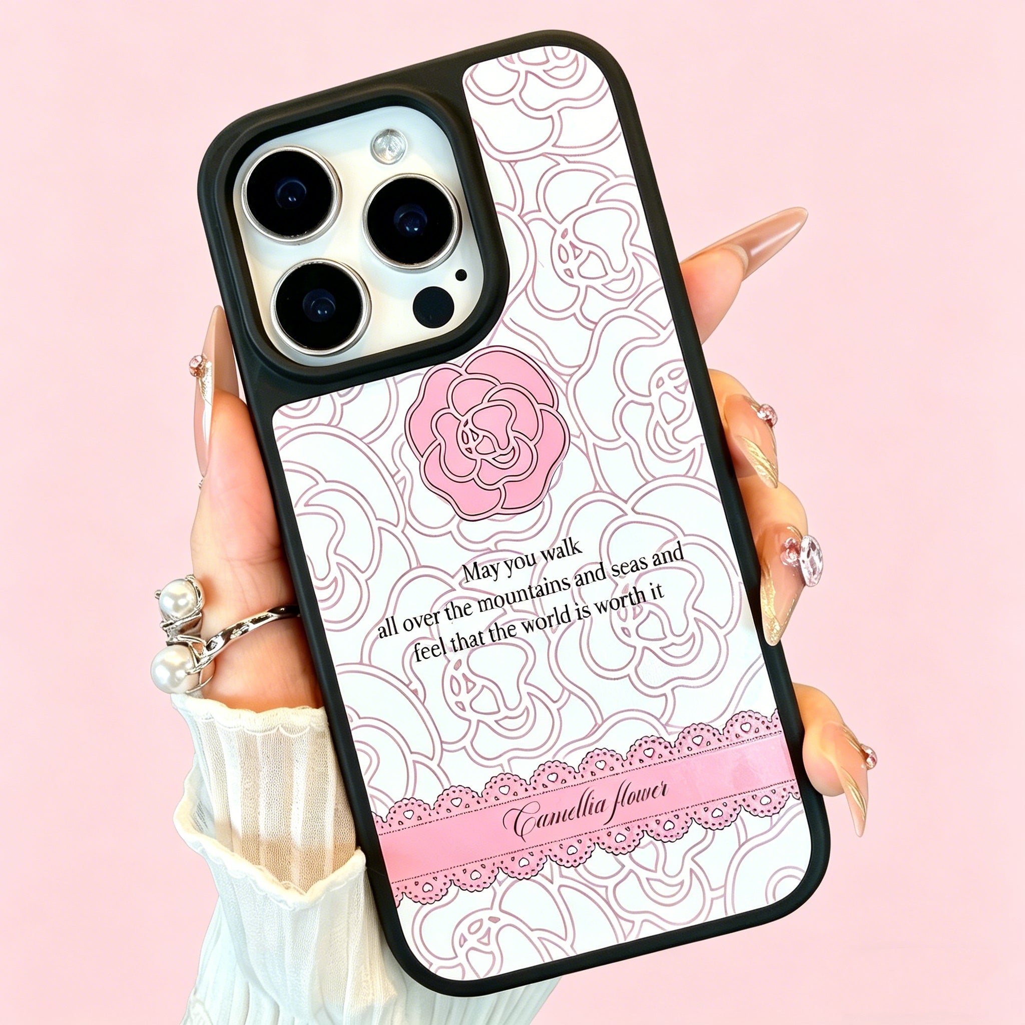 Camellia Flower Phone Case | Elegant Floral iPhone Cover for Women