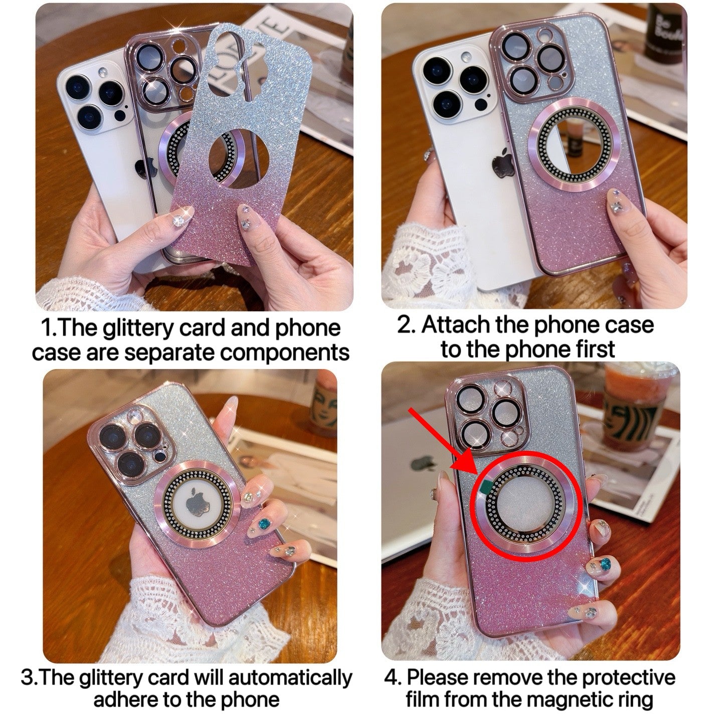 Magnetic Glitter Phone Case | Sparkle MagSafe iPhone Cover