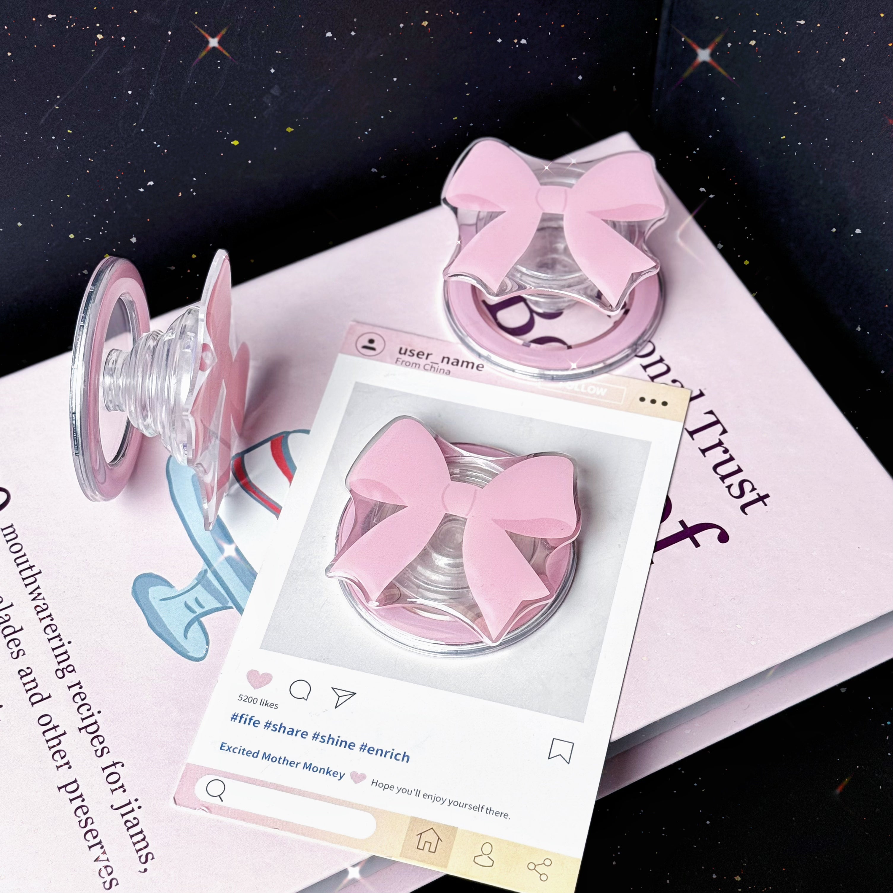 Bow Tie Phone Handle | Cute Grip Holder for iPhone