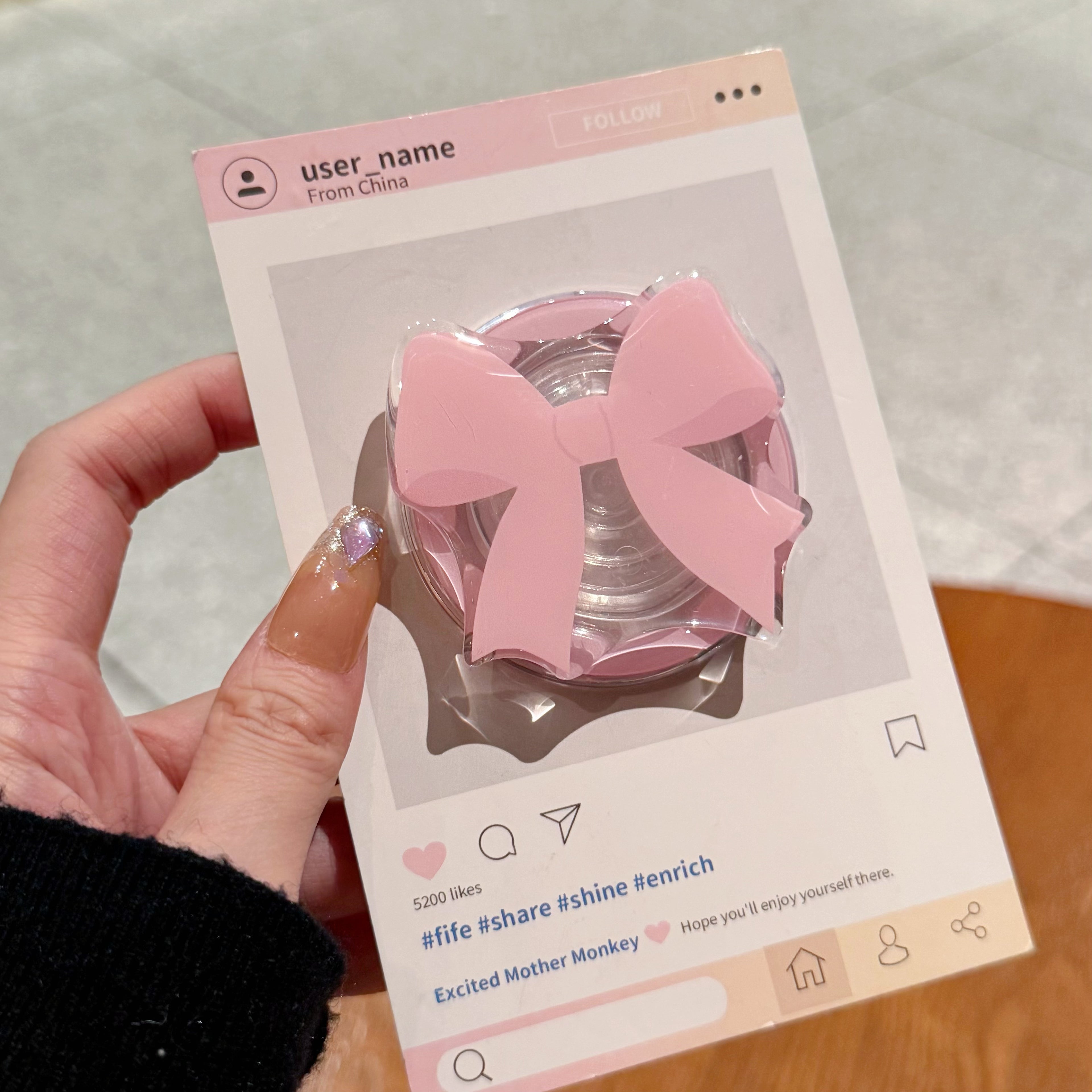 Bow Tie Phone Handle | Cute Grip Holder for iPhone
